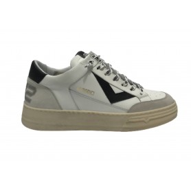Scarpa Uomo 4B12 Sneakers in pelle white/ black U24QB07 KYLE-U748