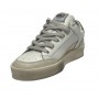 Scarpe donna 4B12 sneaker in pelle bianco/ platino D24QB08 KYLE-D843