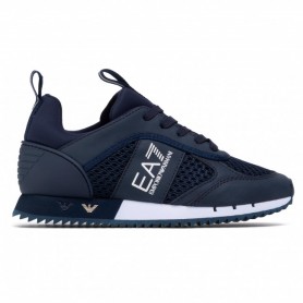 Sneaker EA7 Emporio Armani training ecosuede/ mesh blu unisex U24EA11 X8X027