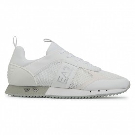 Sneaker EA7 Emporio Armani training ecosuede/ mesh white/ silver unisex U24EA08 X8X027
