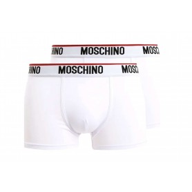 Boxers uomo Moschino stampa logata su elastico bianco ES22MO30 A4751 8119