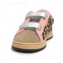 Scarpe bambino 2B12 sneaker con strap Suprime pelle leopard/rosa/azzurro Z24QB01