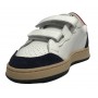 Scarpe bambino 2B12 sneaker con strap Play pelle bianco/navi/rosso Z24QB02