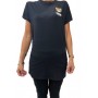 Maxi t-shirt donna Moschino nero con stampa bear E24MO14 V6A0790