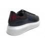 Scarpe uomo Harris Sport sneakers in pelle rosso/ azzurro U17HA204 PAUL/23
