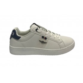 Sneaker Aeronautica Militare ecopelle bianco/ blu U24AR05 232SC211
