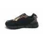 Sneaker Aeronautica Militare running ecosuede/ nylon nero/ grigio U24AR01 232SC214