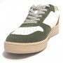 Sneaker Aeronautica Militare in ecopelle white/ suede military green/ brown U24AR06 232SC235