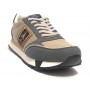 Sneaker Aeronautica Militare Frecce Tricolori ecosuede/ nylon beige/ grigio/ nero U24AR07 232SC258