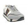 Sneaker Aeronautica Militare Frecce Tricolori ecosuede grigio/ nylon bianco U24AR13 232SC258