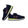 Sneaker Sun68 boy's Tom fluo pelle/ nylon blu navy Z24SU19 Z43302K