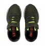 Sneaker Sun68 boy's Tom fluo pelle/ nylon verde miltare scuro Z24SU25 Z43302K