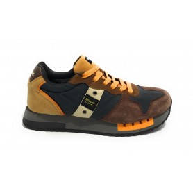 Scarpe Blauer sneaker Queens in suede brown/ tessuto grey U24BU11 F3QUEENS01