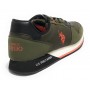 Scarpe U.S. Polo sneaker running Nobil011M ecosuede/ nylon verde militare uomo U24UP08