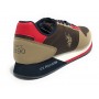 Scarpe U.S. Polo sneaker running Nobil011M ecosuede beige/ nylon brown uomo U24UP07