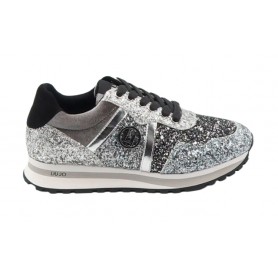 Scarpe Liu-Jo sneaker Wonder 629 glitter silver Z24LJ14 4F3701