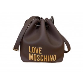 Borsa donna Love Moschino secchiello a tracolla marrone B24MO121 JC4189