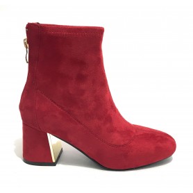 Scarpe donna ankle boot Gold&gold tc 60 in ecopelle scamosciato rosso D20GG14