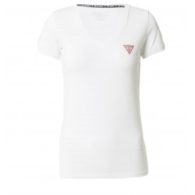 T-shirt donna Guess mini triangle tee WHITE E24GU61 W2YI45J1314