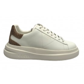 Scarpe uomo Guess sneaker Elba carryover in pelle white/ beige US24GU02 FMPVIBLEA12