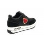 Scarpe Love Moschino sneaker in pelle/ scamosciato nero DS24MO02 JA15064