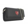 Borsa donna Love Moschino pochette con tracolla in ecopelle nero BS24MO54 JC4225