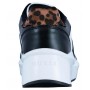 Scarpe donna sneaker Guess Tesha running white black animalier DS21GU28 FL5TESELE12