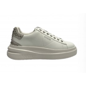 Scarpe  Guess sneaker Elbina in pelle white/ silver DS24GU22 FLPVIBLEP12
