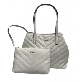 Borsa donna Guess Vikky shoulder bag con pochette in ecopelle white BS24GU30 GA699528