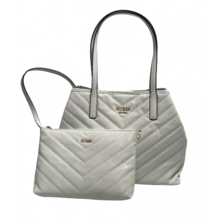 Borsa donna Guess Vikky shoulder bag con pochette in ecopelle white BS24GU30 GA699528