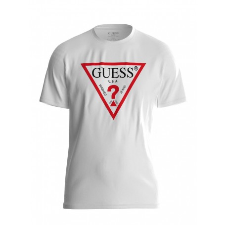 T-shirt uomo Guess logo triangolo white ES24GU22 M2YI71I3Z14
