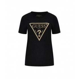 T-shirt donna Guess gold trianglee black ES24GU32 W4RI69J1314