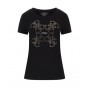 T-shirt donna Guess stretch con logo strass black ES24GU38 W4RI35J1314