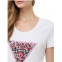 T-shirt donna Guess Spring triangle tee logo white ES24GU41 W4RI44J1314