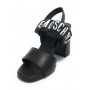 Scarpe donna Love Moschino sandalo TC 85 pelle nero DS23MO17 JA16358