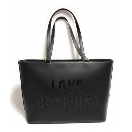 Borsa donna Love Moschino shopping ecopelle nero BS24MO117 JC4288