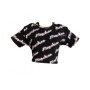 T-shirt cropped donna Moschino colore nero con stampa logo ES24MO08 V6A0706 4417 1555