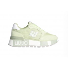 Scarpe donna Liu-Jo Amazing 25 sneaker pelle/ ecopelle/ tessuto light green DS24LJ01 BA4005 PX303