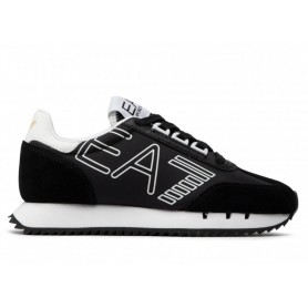 Sneaker EA7 Emporio Armani training tessuto/ pelle black/ white unisex US24EA07 X8X101