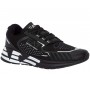 Sneaker running EA7 Emporio Armani training mesh black white unisex US24EA11 X8X094