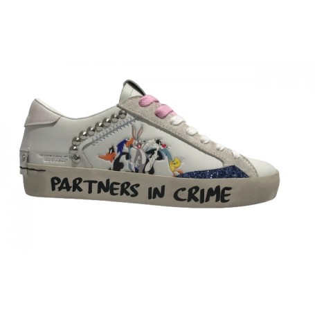 Sneaker donna Crime London Distressed in pelle white DS24CR04 88007PP6.10