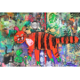 Chinese Tiger Pregiato Foulard Unisex Colorato Firmato - by Ludmilla Radchenko