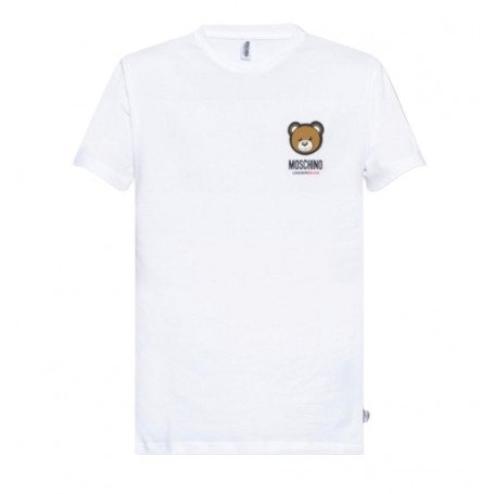 T-shirt intima Moschino logo Underbear colore bianco uomo ES24MO16 V1A0788 4410