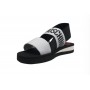 Scarpe donna Love Moschino sandalo in tessuto bianco/nero DS24MO16 JA16033