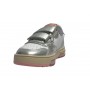 Scarpe bambino 2B12 sneaker con strap MINI.HYPER-MHV04 in pelle silver/ bianco ZS24QB06
