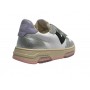 Scarpe bambino 2B12 sneaker con strap MINI.HYPER-MHV04 in pelle silver/ bianco ZS24QB06