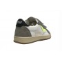 Scarpe bambino 2B12 sneaker con strap Mini.Play-83 in pelle bianco/ grigio/ fluo ZS24QB09
