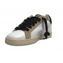 Scarpe 2B12 sneaker Mini Suprime-54 pelle bianco/ glitter nero ZS24QB02