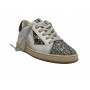 Scarpe 2B12 sneaker Mini Suprime-61 pelle bianco/ silver/ leo ZS24QB03