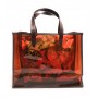Borsa donna a spalla Liu-jo Shopping tote with pouch living coral jungle BS24LJ121 VA4200 T0300